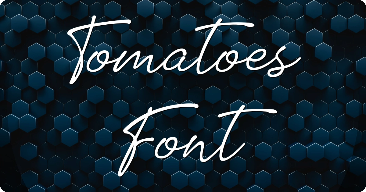 Tomatoes Font preview