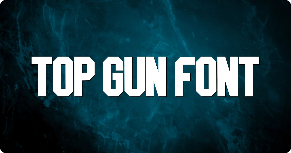Top Gun Font preview