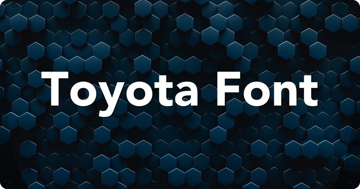 Toyota Font preview