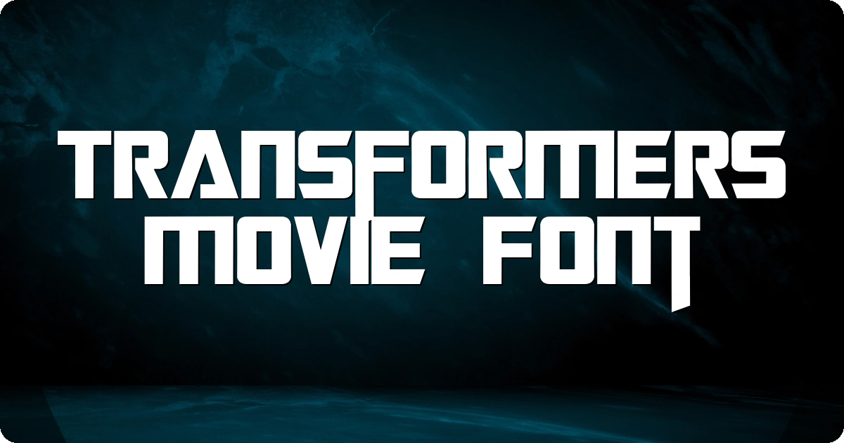 Transformers Movie Font preview