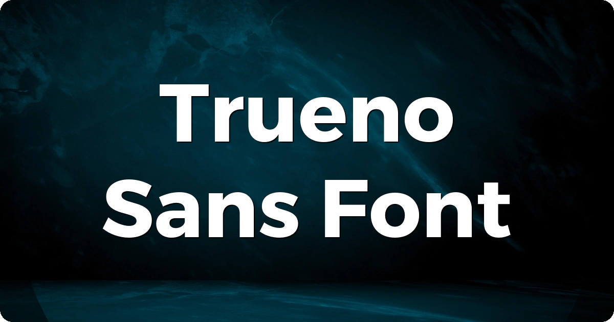 Trueno Sans Font preview