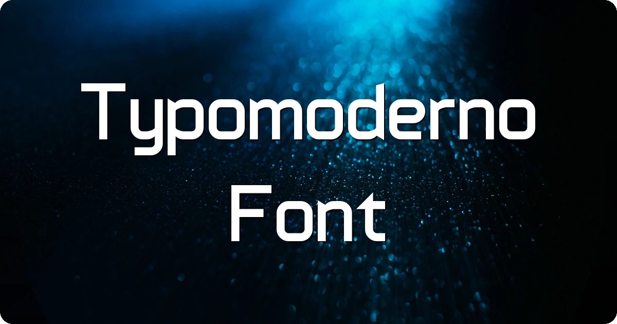 Typomoderno Font preview