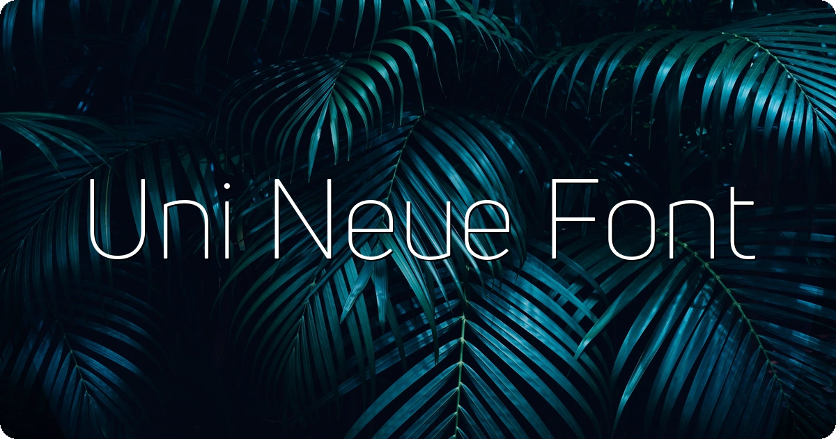 Uni Neue Font preview