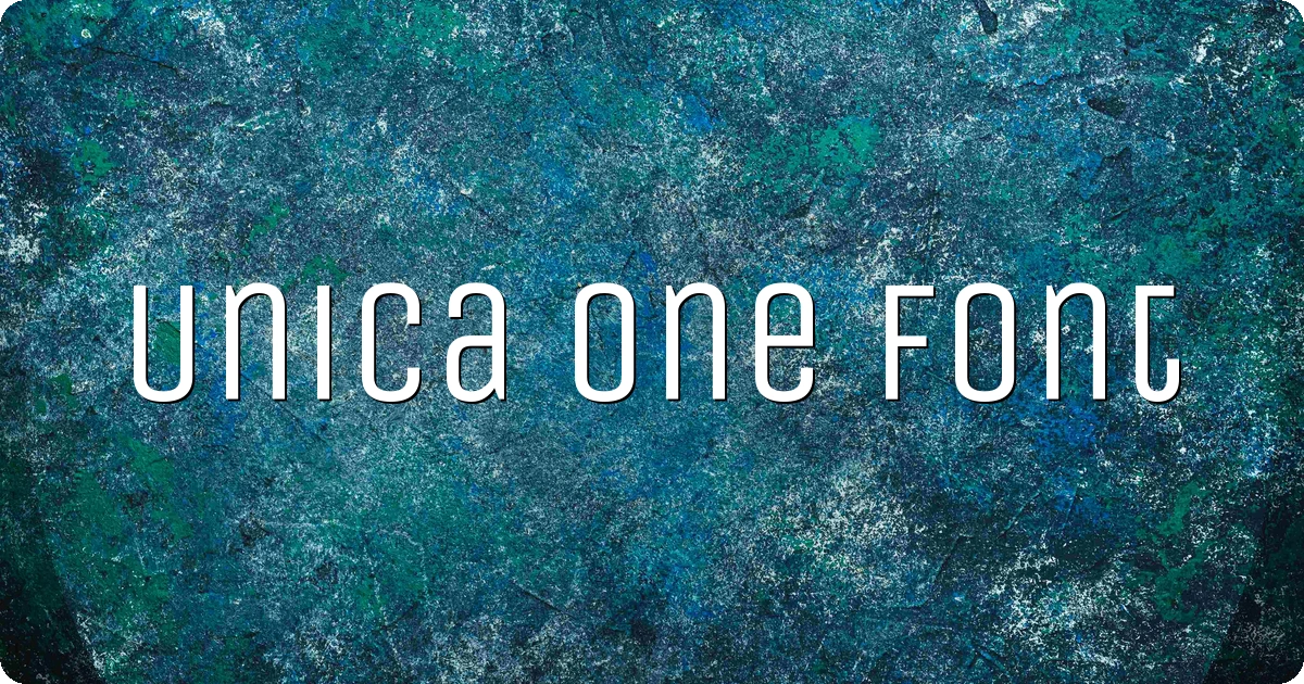 Unica One Font preview