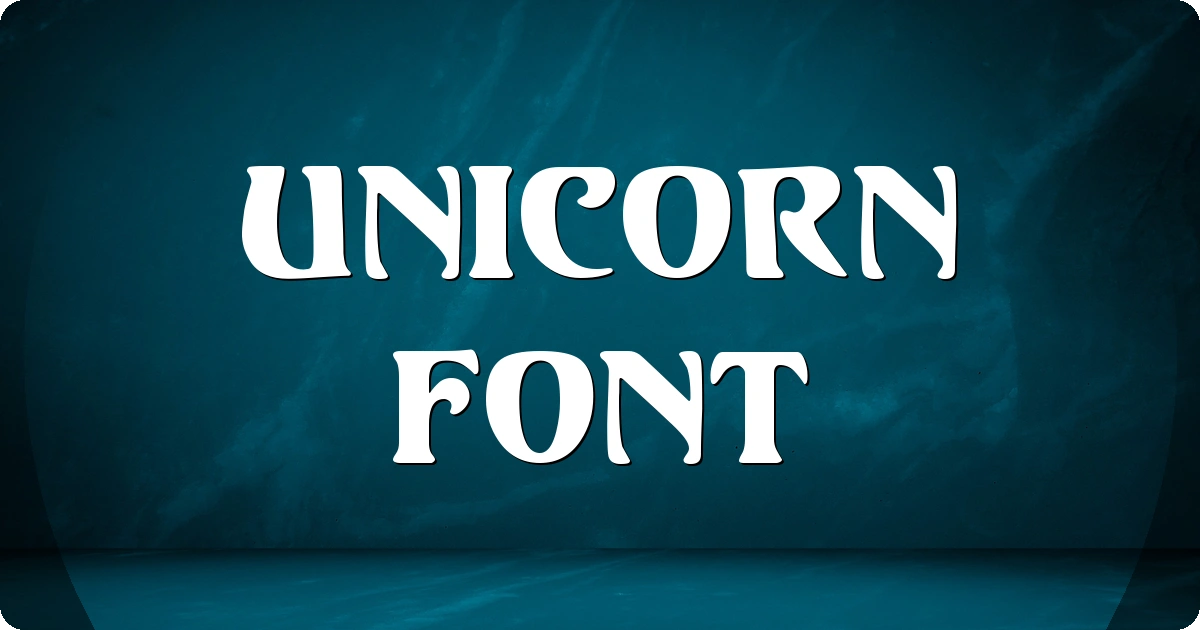 Unicorn Font preview