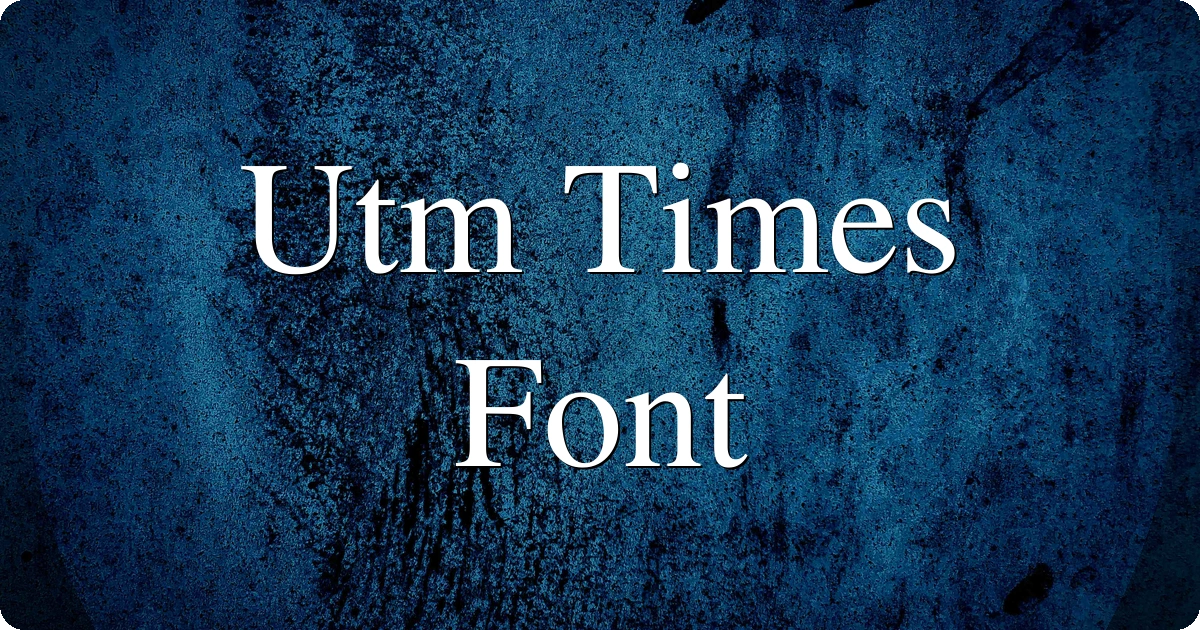 Utm Times Font preview