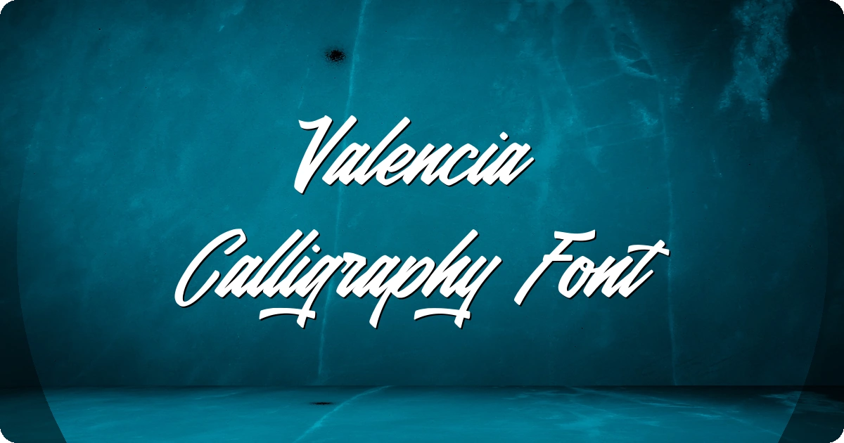 Valencia Calligraphy Font preview