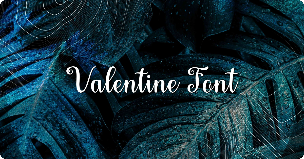 Valentine Font preview