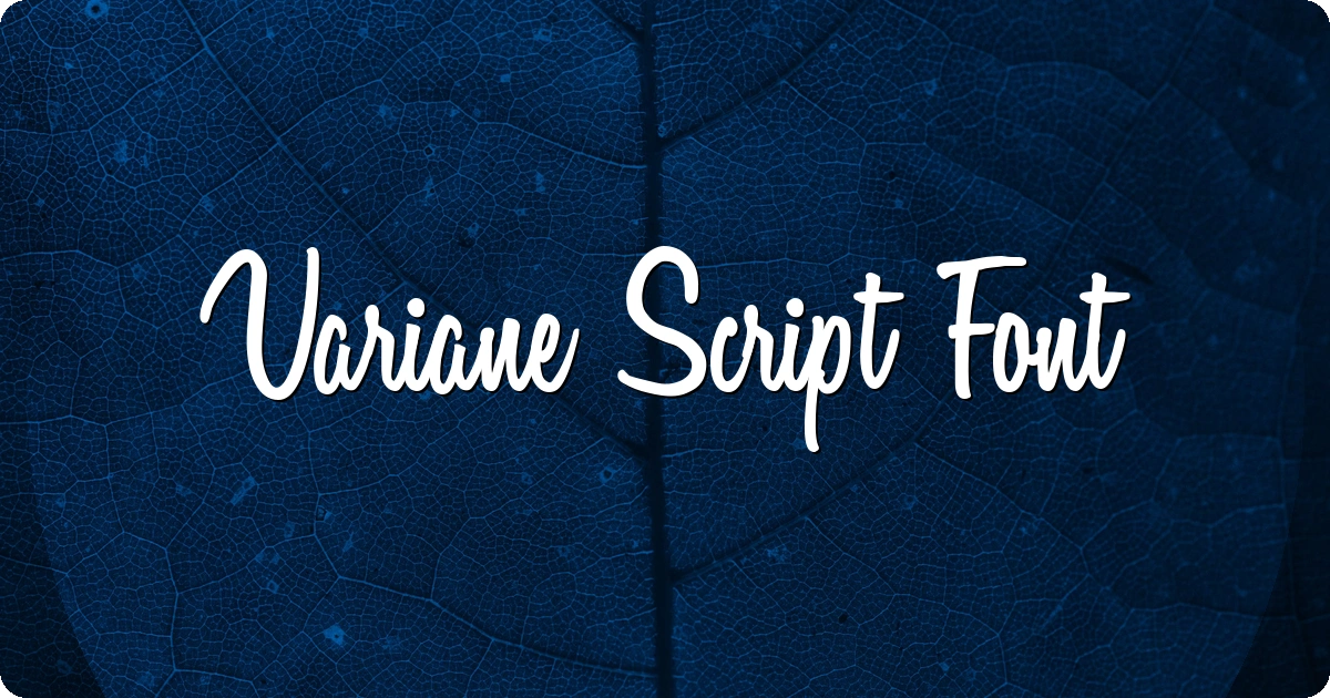 Variane Script Font preview