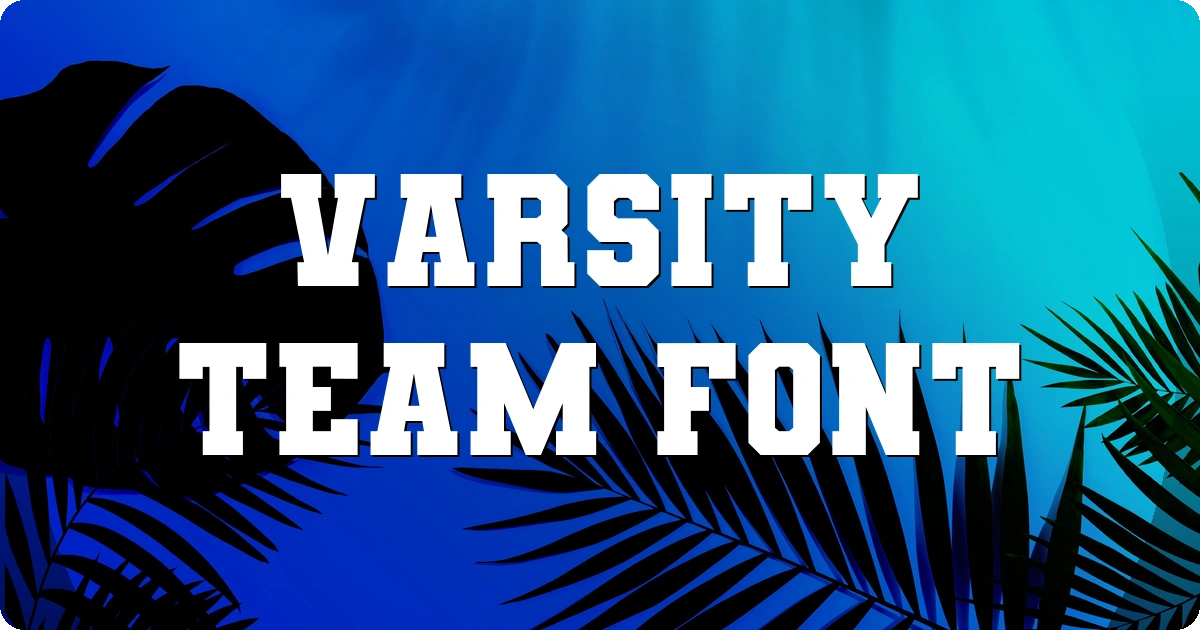 Varsity Team Font preview