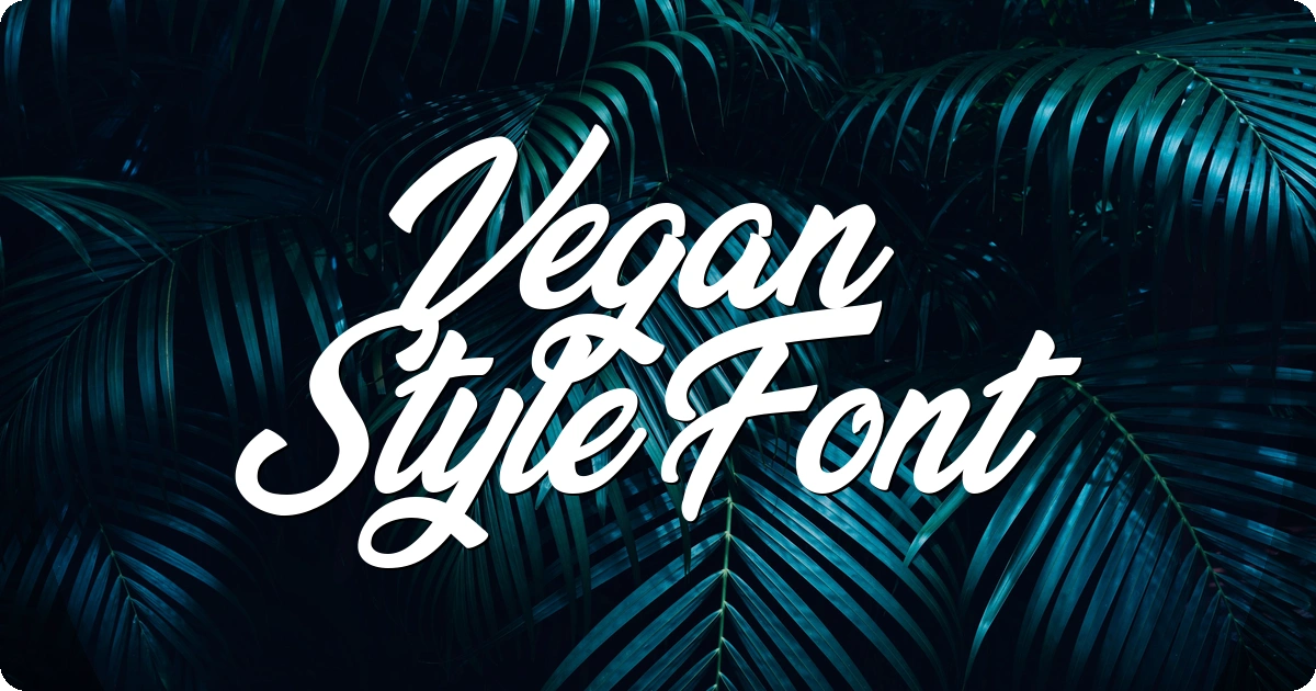 Vegan Style Font preview