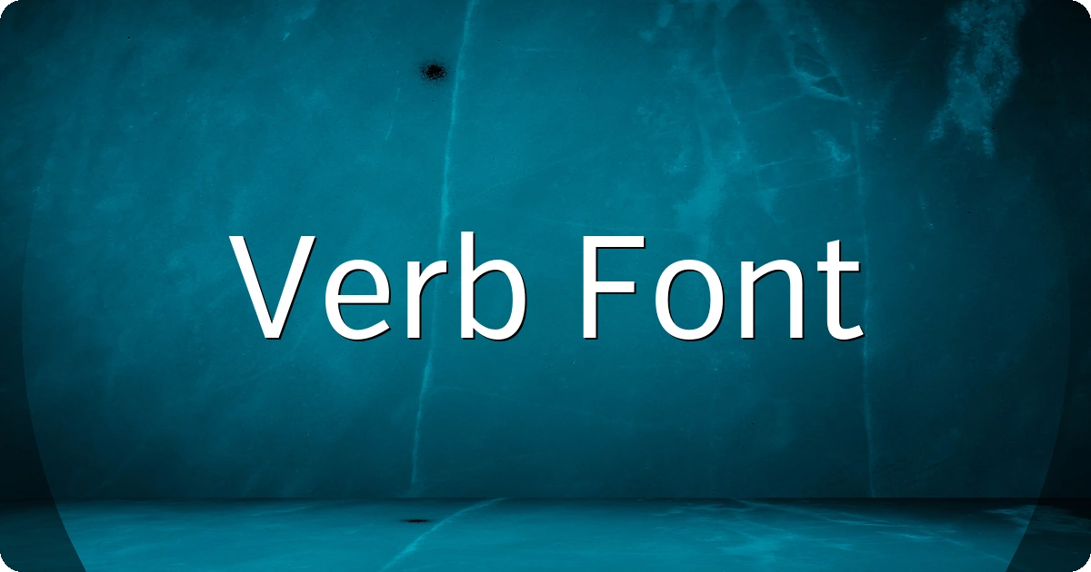 Verb Font preview
