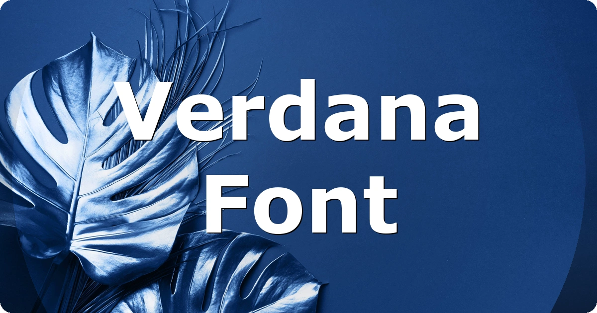 Verdana Font preview