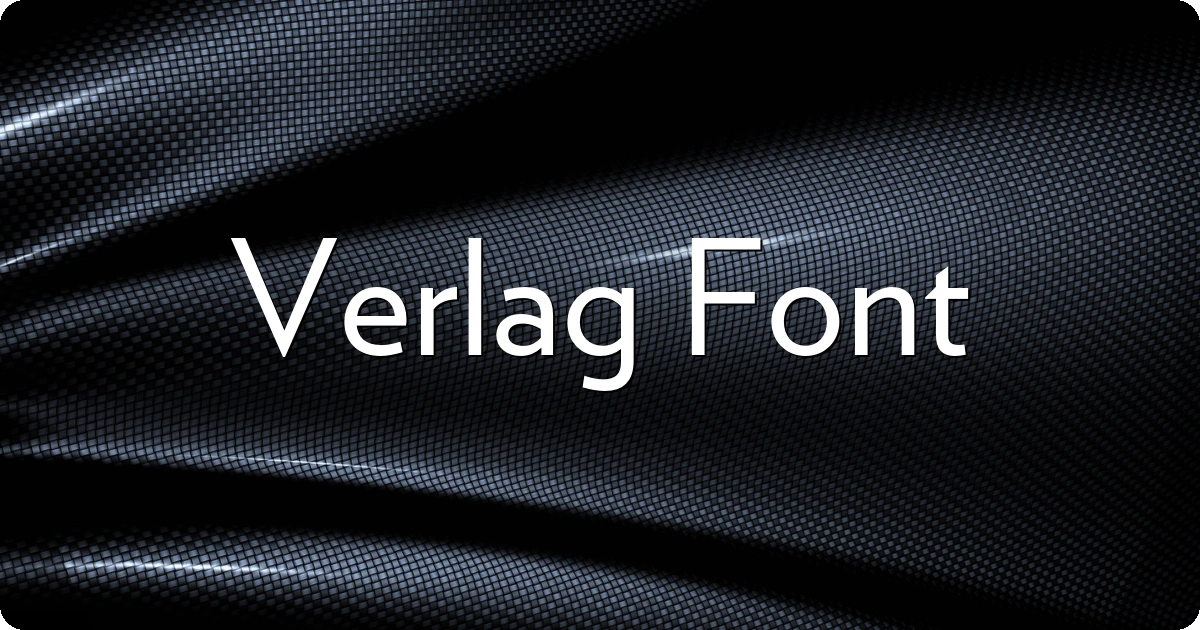 Verlag Font preview