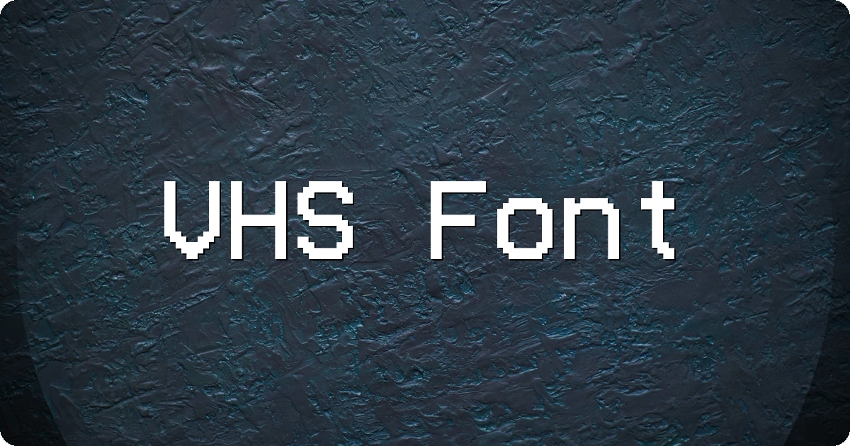 VHS Font preview