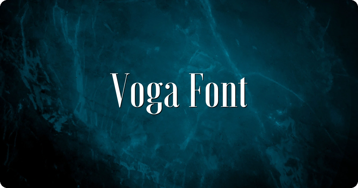 Voga Font preview