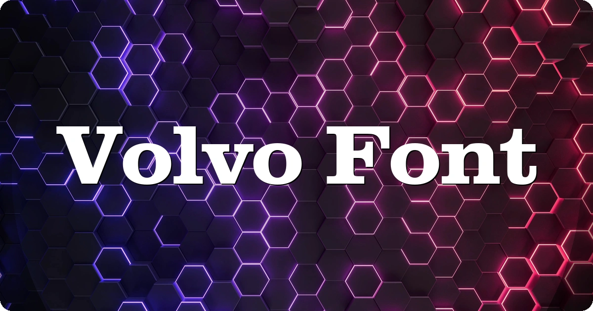 Volvo Font preview