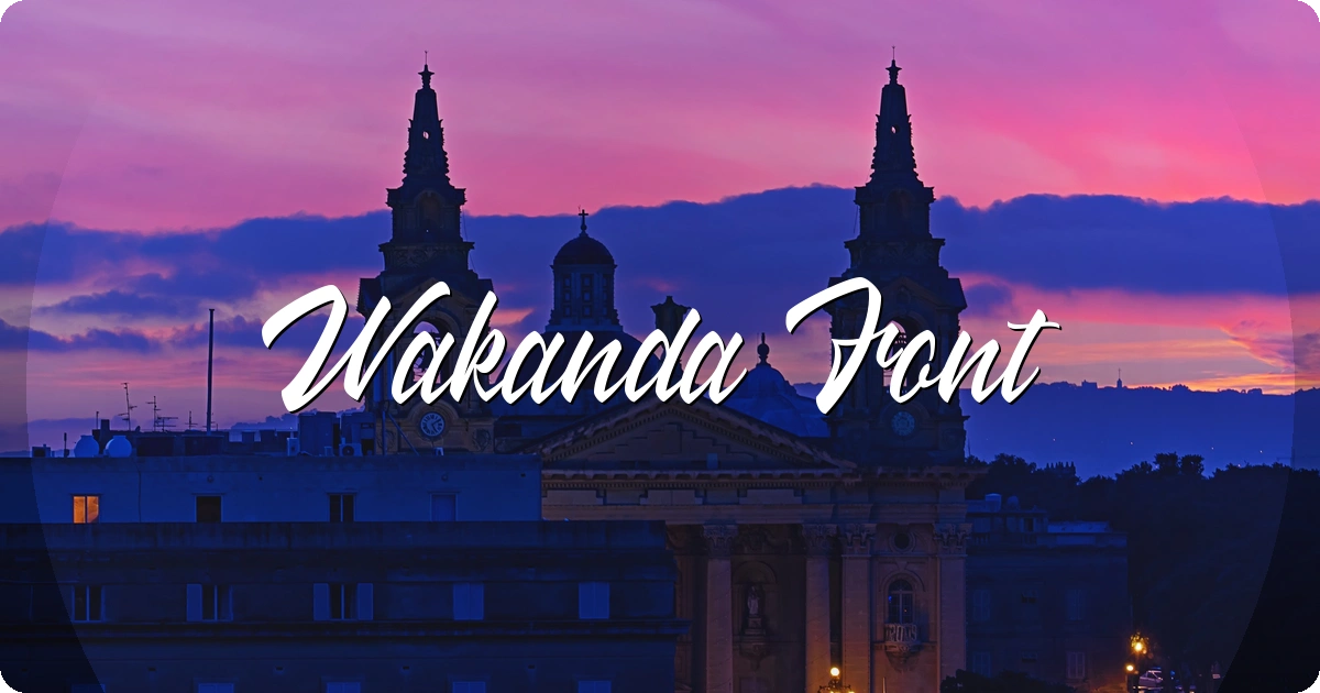 Wakanda Font preview