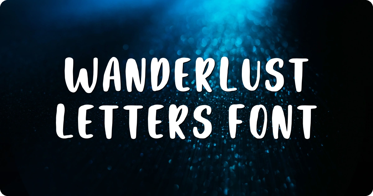 Wanderlust Letters Font preview