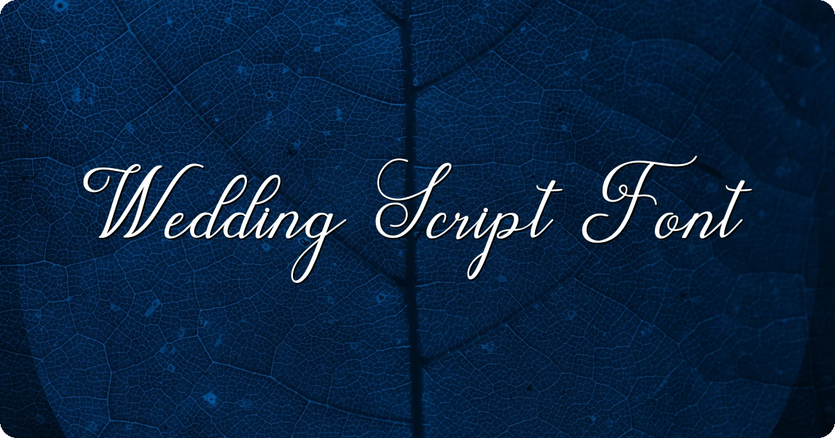 Wedding Script Font preview