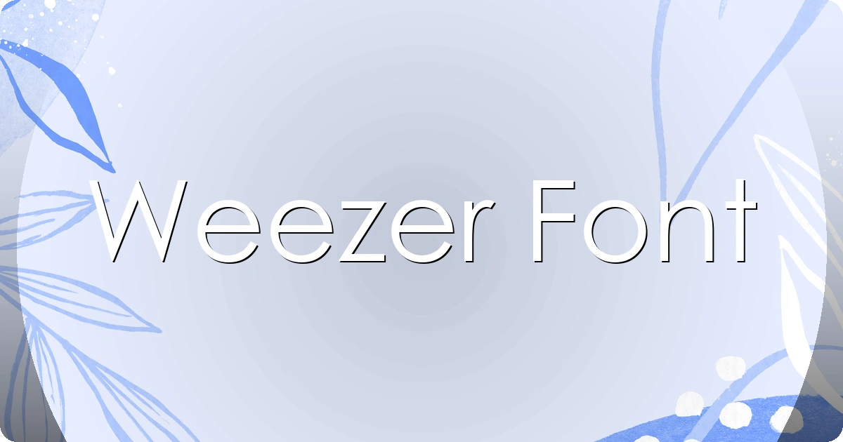 Weezer Font preview