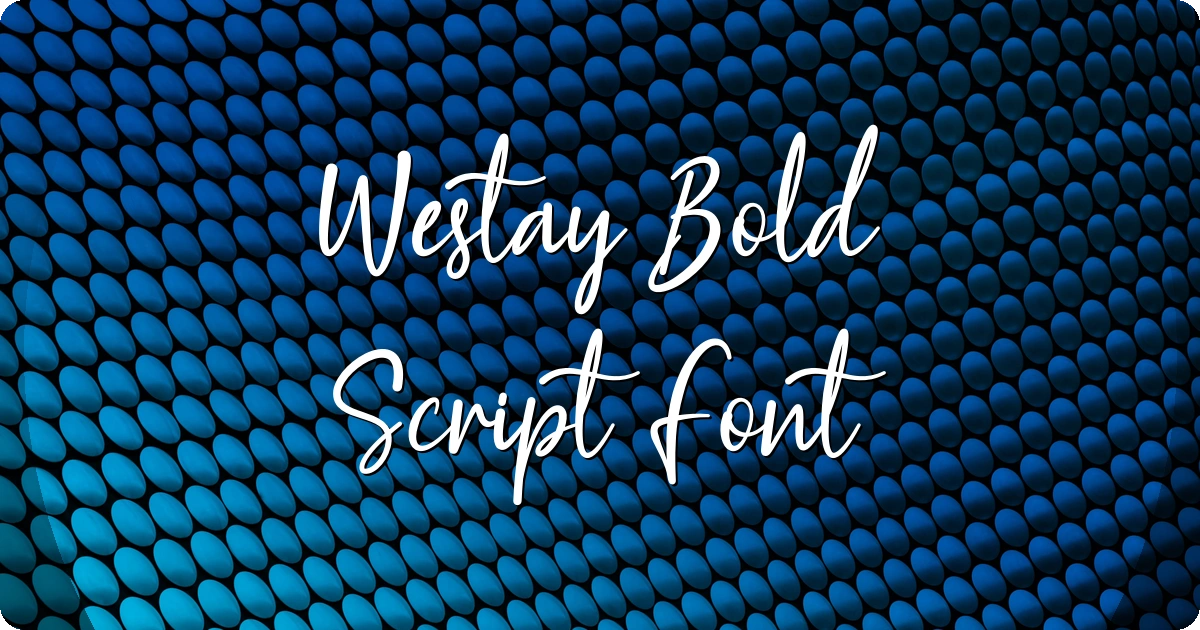 Westay Bold Script Font preview