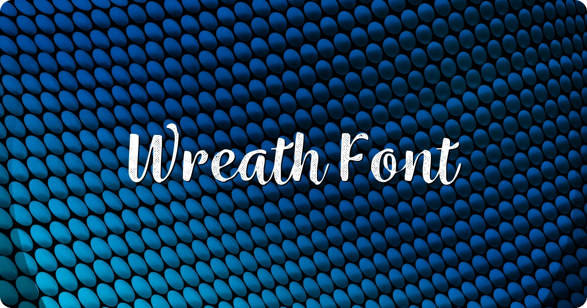 Wreath Font preview