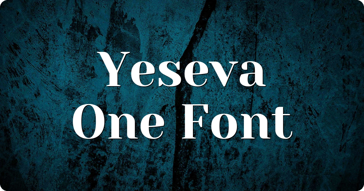 Yeseva One Font preview