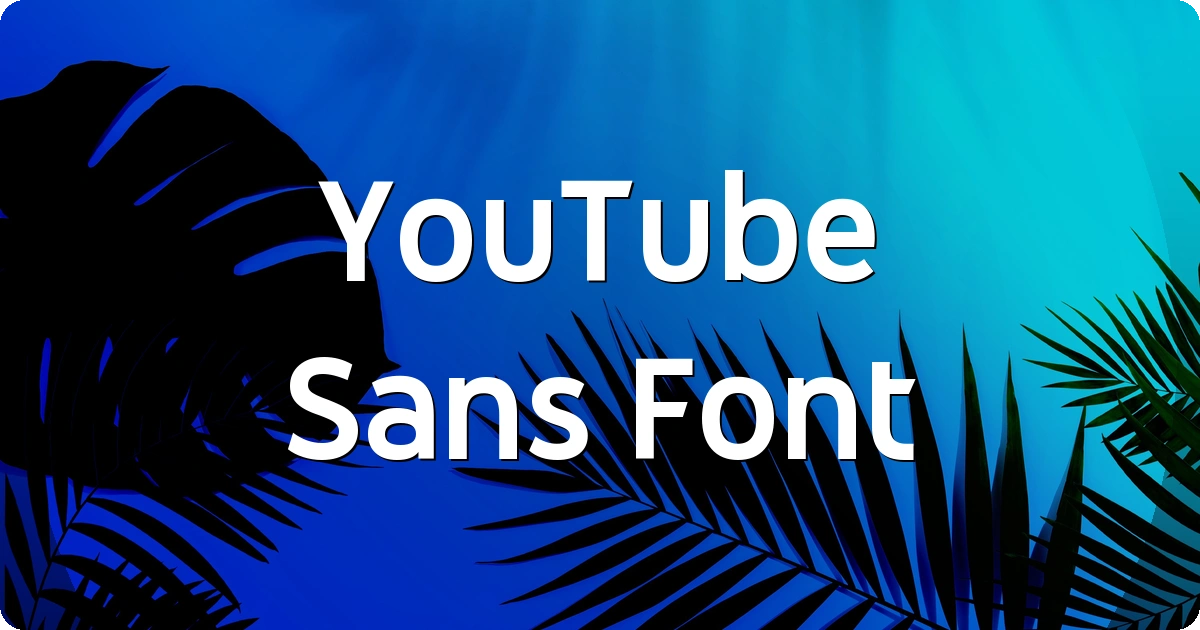 YouTube Sans Font preview