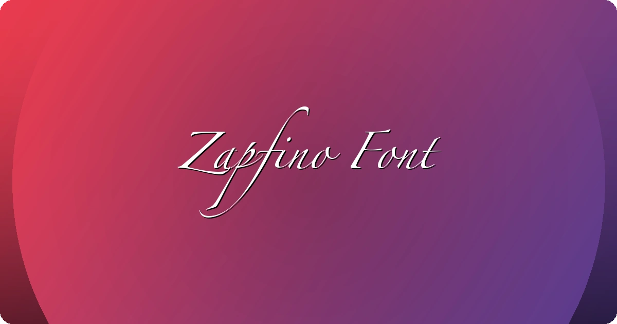 Zapfino Font preview