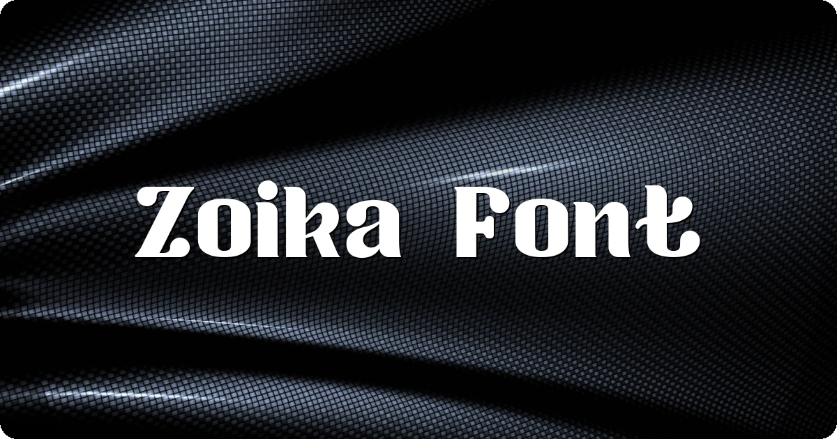 Zoika Font preview