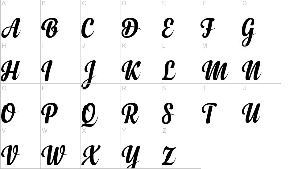 Anydore Script Font view