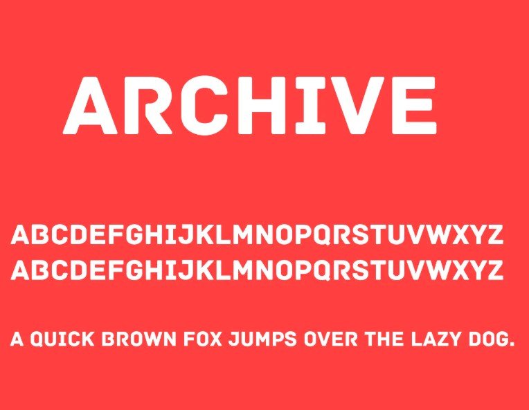 Archive Font View