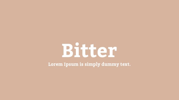 Bitter Font