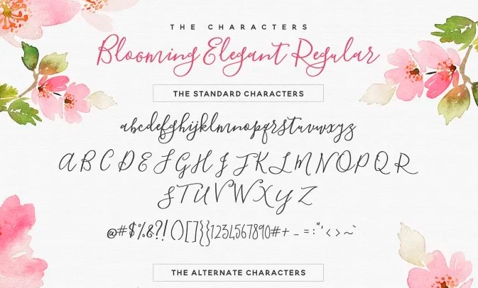 Blooming Elegant Font View