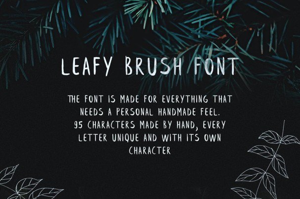Leafy Brush Font