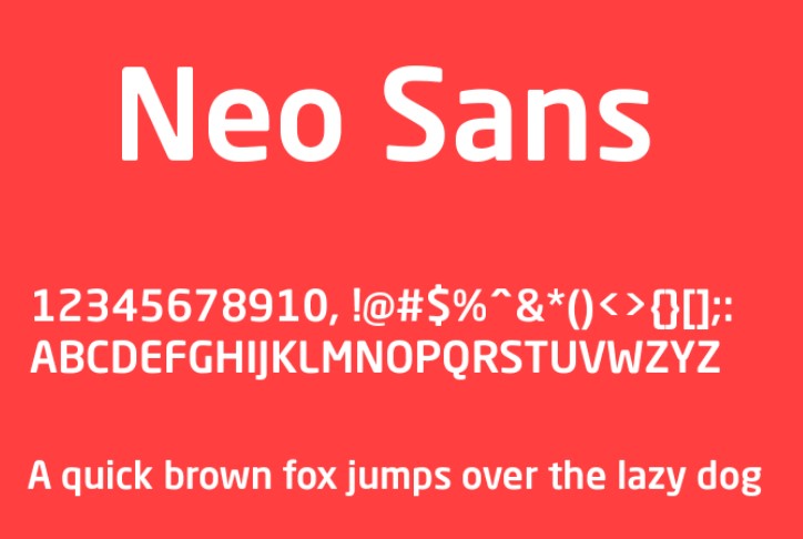 Neo Sans Font View