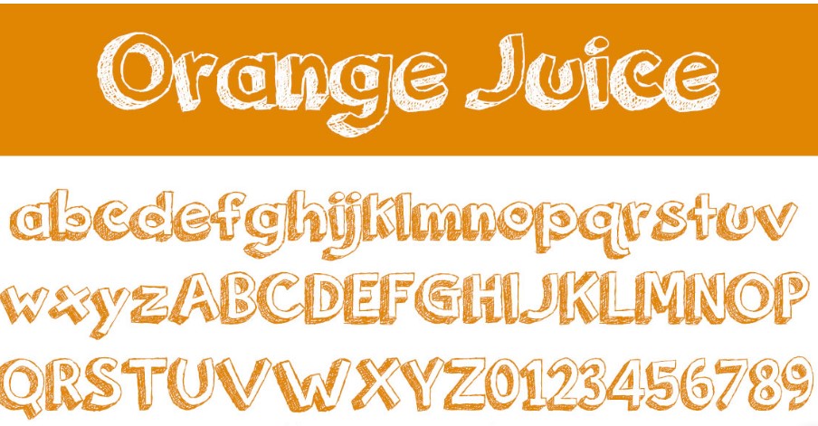 Orange Juice Font View