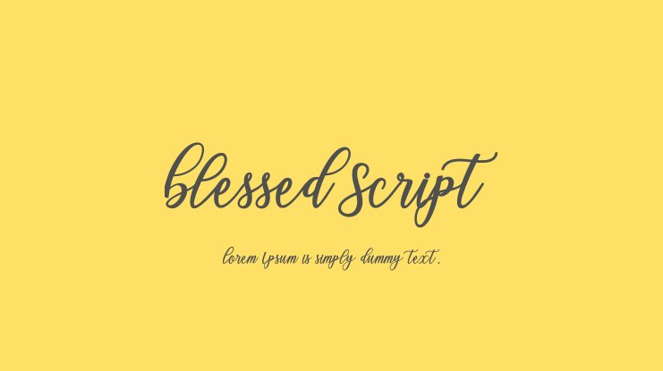 blessed script font