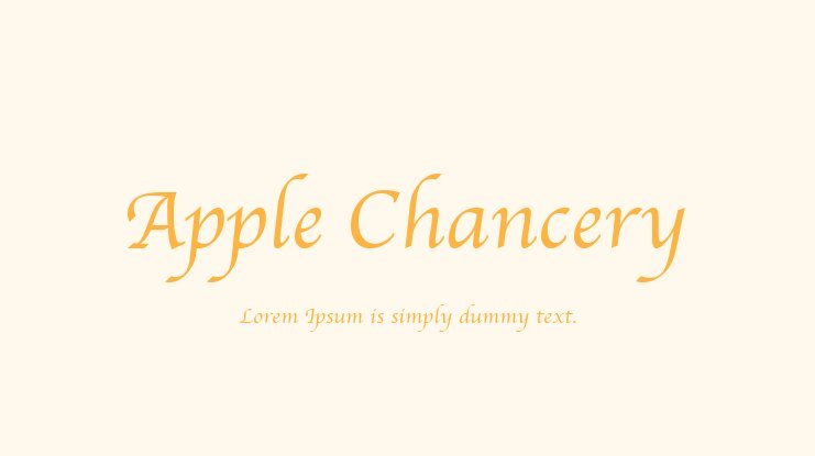 Apple chancery font ampersand Apple chancery font ampersand
