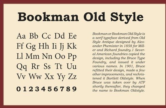 bookman old style free download mac