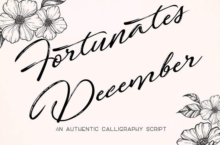 Fortunates December Font View