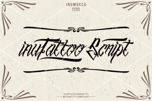 Inumocca Tattoo Script Font