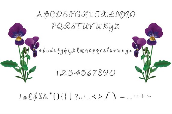 Violet Bee Font View