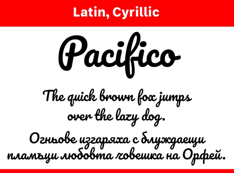 Pacifico Font View