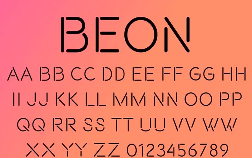 Beon Display Font View