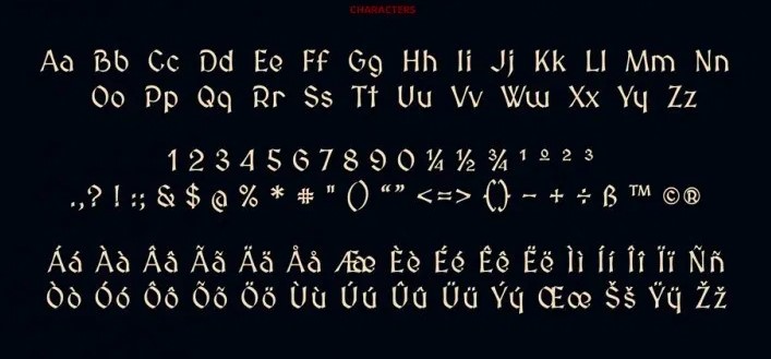 Medieval Sharp Font View
