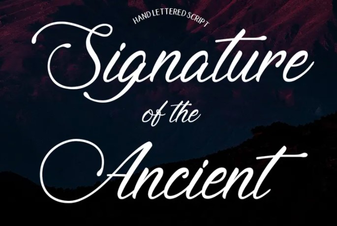 Signature of the Ancient Fonta