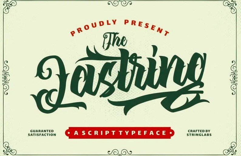 The Lastring Tattoo Script Font View