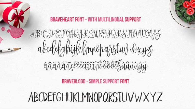 Braveheart Script Font View